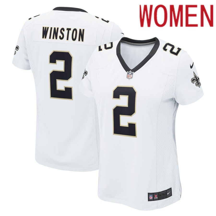 Women New Orleans Saints #2 Jameis Winston Nike White Game Player NFL Jersey